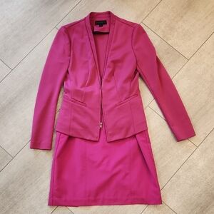 Hot Pink Women's Blazer and Skirt Suit Set Size Small